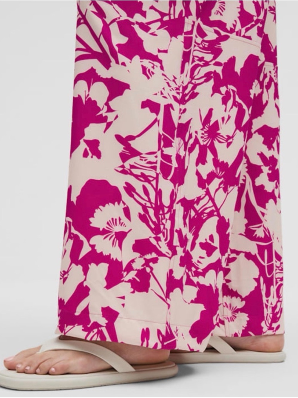 lululemon athletica Wide-Leg Floral Pants in Magenta and Cream - Picture 7 of 11